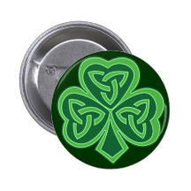 Celtic Knot Shamrock Buttons