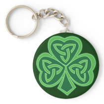 Celtic Knot Shamrock Key Chain