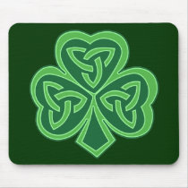 Celtic Knot Shamrock Mouse Pad