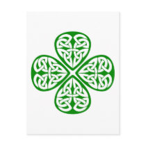 Celtic Knot Shamrock Post Card