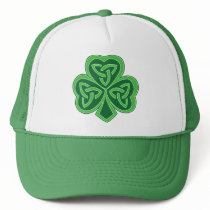 Celtic Knot Shamrock Trucker Hat