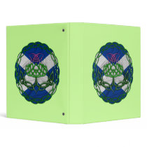 Celtic Knot Thistle And Flag 3 Ring Binders