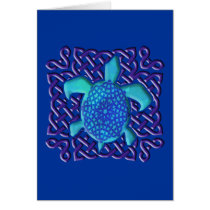 Celtic Knot Turtle (Blue) Cards
