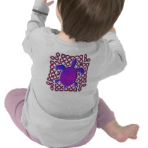Celtic Knot Turtle (Purple) 2Sided Infant Lngslve Tee Shirts