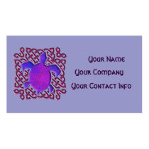 Celtic Knot Turtle (Purple) Business Card Template