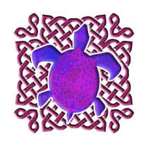 Celtic Knot Turtle (Purple) Shirts