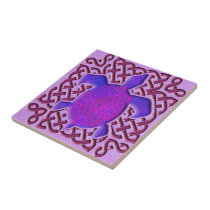 Celtic Knot Turtle (Purple) Tile