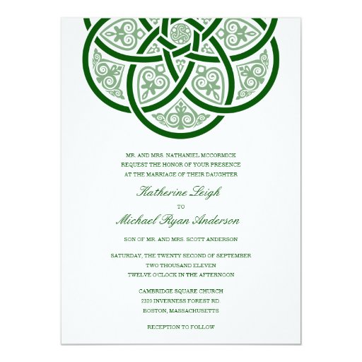 Celtic wedding invitation templates free