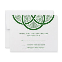Celtic Knot Wedding RSVP Cards Invitation