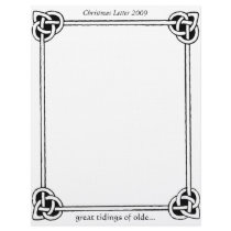 Celtic Knots Vintage Christmas Letter 2009 letterhead
