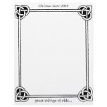 Celtic Knots Vintage Christmas Letter 2009 Letterhead Template