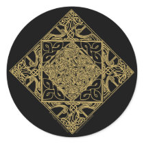 Celtic Knotwork Bird Stickers, Black