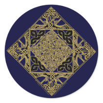 Celtic Knotwork Bird Stickers, Blue