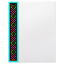 Celtic Knotwork Border 4M56 w/ Frame & Lt Blue Bg Custom Letterhead