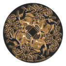 round_sticker - Celtic knotwork cat stickers! Buy cool zoomorphic Celtic knotwork design stickers with a cool zoomorphic Celtic knotwork design of intertwining birds and black cats! These original Celtic art stickers by artist Peggy von Burkleo shows a Celtic knotwork design with four black cats and four birds, intricately interwoven in a circular shape. These Celtic stickers with a black cat and bird design are a fun Celtic gift idea you’ll love! Don’t forget to take advantage of Beltain’s Zazzel shop’s multiple purchase discounts- The more cool Celtic art gifts you buy from Beltain’s Zazzel shop, the more you save! Looking for more Celtic T-Shirts and gifts ? Then visit our main web site at Beltain celtic art gifts 