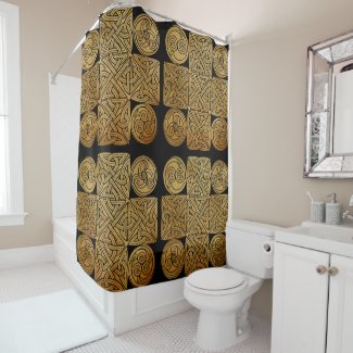 Celtic Knotwork Cross Shower Curtain