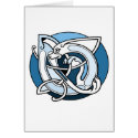 Celtic Knotwork Design - Blue Dog cards