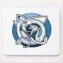 Celtic Knotwork Design - Blue Dog Mouse Pads