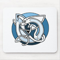 Celtic Knotwork Design - Blue Dog mousepads by tinycow Celtic Knotwork Design - Blue Dog mousepads