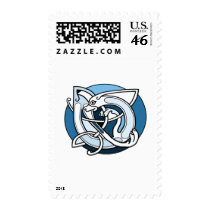 Celtic Knotwork Design - Blue Dog Stamps