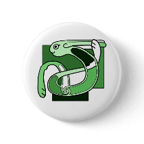 Celtic Knotwork Design - Green Rabbit buttons