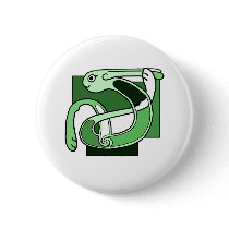Celtic Knotwork Design - Green Rabbit buttons