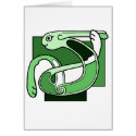 Celtic Knotwork Design - Green Rabbit cards