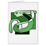 Celtic Knotwork Design - Green Rabbit cards