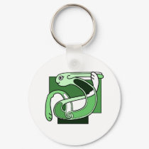 Celtic Knotwork Design - Green Rabbit keychains