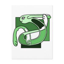 Celtic Knotwork Design - Green Rabbit postcards