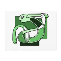 Celtic Knotwork Design - Green Rabbit postcards