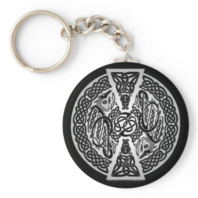Celtic Knotwork Dragons KeyChain