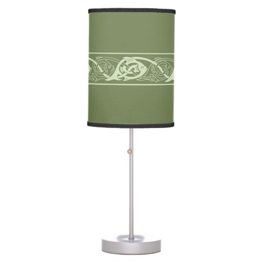 Celtic Knotwork Fish in Green Desk Lamp Zazzle