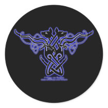 Celtic Knotwork Hound Stickers, Black