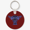 Celtic Knotwork Hounds Keychain, Burgundy