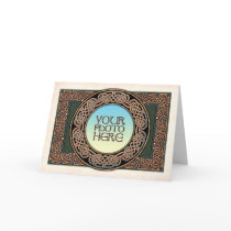 Celtic Knotwork Round Photo Frame Greeting Card