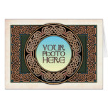 Celtic Knotwork Round Photo Frame Greeting Card