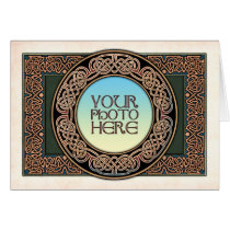 Celtic Knotwork Round Photo Frame Greeting Card