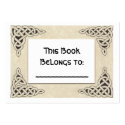 Celtic Lace bookplate business cards