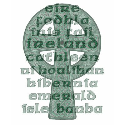 Celtic ladies tshirts and hoodies Names of Ireland Celtic Cross design
