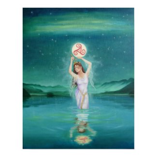Celtic Lady of the Lake Fine Art Print print