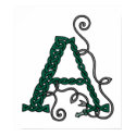 Celtic Letter A print by haidabeaver Celtic Letter A print