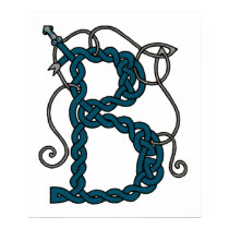 Celtic Letter B print
