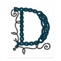 Celtic Letter D print