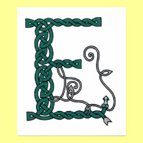 Celtic Letter E print