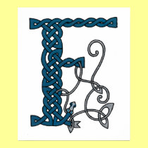 Celtic Letter F print