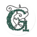Celtic Letter G stickers by haidabeaver Celtic Letter G stickers
