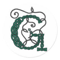 Celtic Letter G stickers