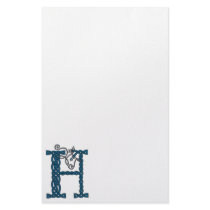 Celtic Letter H stationery