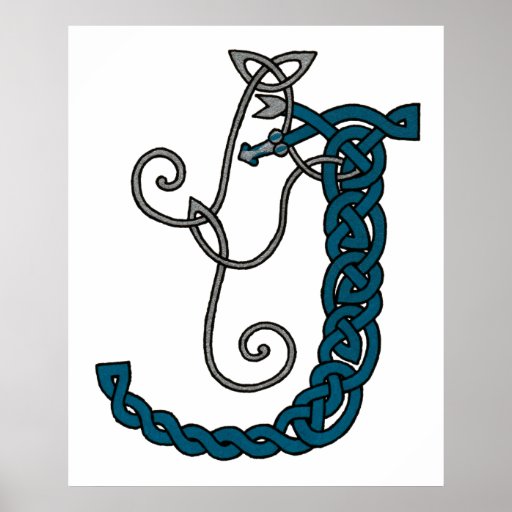 Celtic Letter J print | Zazzle